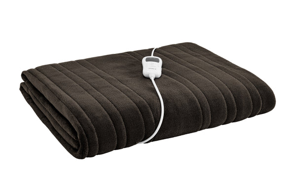 NNEKGE Plush Electric Heated Throw Blanket (Dark Chocolate 200cm x 180cm)