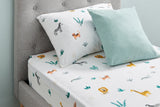 NNEKG 150GSM Flannelette Kids Bed Sheet Set (Jungle King Single)
