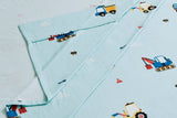 NNEKG 150GSM Flannelette Kids Bed Sheet Set (Trucks King Single)