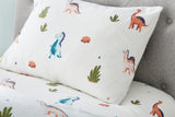 NNEKG 150GSM Flannelette Kids Quilt Cover Set (Dinosaur Double)