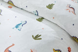 NNEKG 150GSM Flannelette Kids Quilt Cover Set (Dinosaur Double)