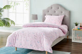 NNEKG 150GSM Flannelette Kids Quilt Cover Set (Unicorn Single)