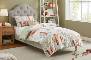 NNEKG Forest Friends Kids Quilt Cover Set (Beige Double)