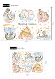NNEKGE Baby Animals Are Asleep Wall Sticker