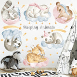 NNEKGE Baby Animals Are Asleep Wall Sticker