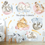 NNEKGE Baby Animals Are Asleep Wall Sticker