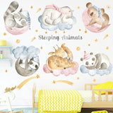 NNEKGE Baby Animals Are Asleep Wall Sticker