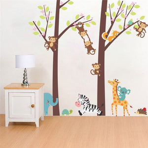 NNEKGE Forest Friends Nursery Wall Decal Sticker