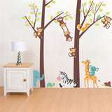 NNEKGE Forest Friends Nursery Wall Decal Sticker