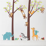 NNEKGE Forest Friends Nursery Wall Decal Sticker