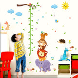 NNEKGE Forest Friends Tree Branch Measurement Wall Sticker