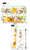 NNEKG Forest Friends and Giraffe Measurement Wall Sticker