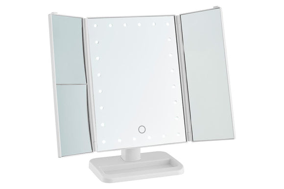 NNEKG Fold Out Hollywood Makeup Mirror (White)