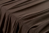 NNEKGE 150GSM Cotton Flannelette Bed Sheet Set (Chocolate Single)