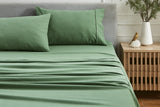 NNEKGE 150GSM Cotton Flannelette Bed Sheet Set (Jade King)
