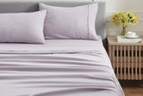 NNEKGE 150GSM Cotton Flannelette Bed Sheet Set (Orchid Queen)