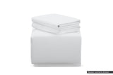 NNEKGE Cotton Flannelette Bed Sheet Set (White King)