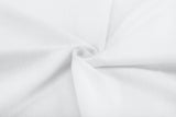 NNEKGE Cotton Flannelette Bed Sheet Set (White King)
