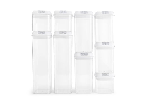 NNEKG Flip Top Pantry Storage Container Set (9 Piece)