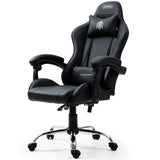 NNEMB Conquest Series Reclining Gaming Ergonomic Office Chair with Lumbar and Neck Pillows-Black
