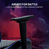 NNEMB Apex Series Reclining Gaming Ergonomic Office Chair with Footrest-Black and Blue