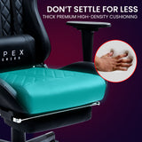 NNEMB Apex Series Reclining Gaming Ergonomic Office Chair with Footrest-Black