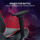NNEMB Apex Series Reclining Gaming Ergonomic Office Chair with Footrest-Black and Red