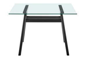 NNEKGE Gigi Square Glass Table (Black)