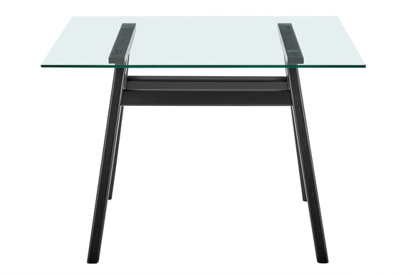 NNEKGE Gigi Square Glass Table (Black)