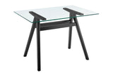 NNEKGE Gigi Square Glass Table (Black)