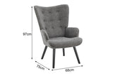 NNEKGE Henry High Back Armchair (Charcoal)