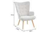 NNEKG Henry High Back Armchair (Light Grey)