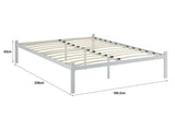 NNEKG Hindmarsh Metal Bed Frame (White King)