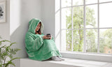 NNEKGE Reversible Hoodie Blanket (Jade White)