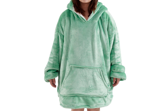 NNEKGE Reversible Hoodie Blanket (Jade White)