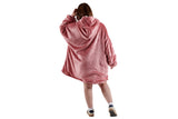 NNEKGE Reversible Hoodie Blanket (Rose White)