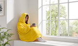 NNEKGE Reversible Hoodie Blanket (Yellow White)