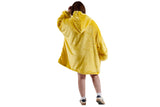 NNEKGE Reversible Hoodie Blanket (Yellow White)