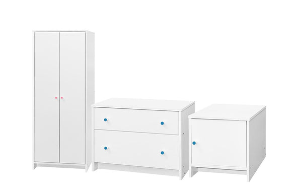 NNEKGE Kids Bedroom Furniture Package (White)