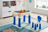 NNEKG Kids Play 3 in 1 Activity Table (Blue Multi)