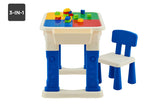 NNEKG Kids Play 3 in 1 Activity Table (Blue Multi)