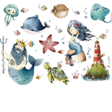 NNEKGE Mermaid Wall Sticker