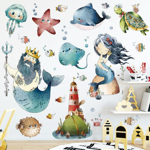 NNEKGE Mermaid Wall Sticker