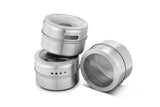 NNEKG Magnetic Spice Tins with Wall Plate Racks (12 Piece)