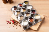 NNEKG Magnetic Spice Tins with Wall Plate Racks (12 Piece)