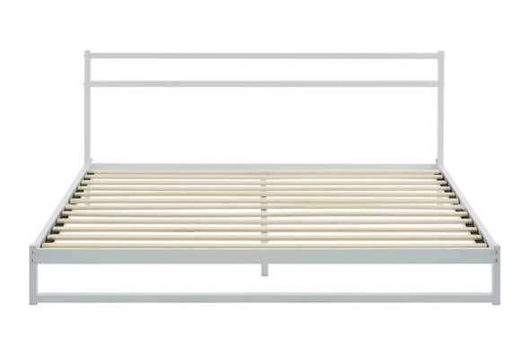 NNEKGE Michelle Metal Bed Frame (White Double)