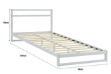 NNEKG Michelle Metal Bed Frame (White Single)