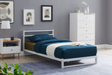 NNEKG Michelle Metal Bed Frame (White Single)