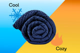 NNEKGE Mink Dot Weighted Cotton Blanket (Navy 7KG)