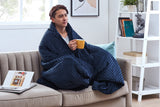 NNEKGE Mink Dot Weighted Cotton Blanket (Navy 9KG)